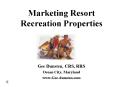Marketing Resort Recreation Properties PowerPoint PPT Presentation