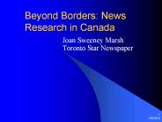 Beyond Borders: News Research in Canada