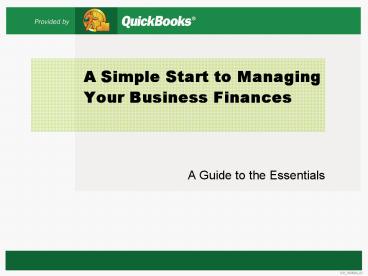 A Simple Start to Managing Your Business Finances