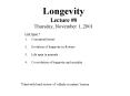 Longevity PowerPoint PPT Presentation