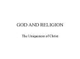 GOD AND RELIGION PowerPoint PPT Presentation