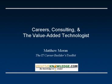 Careers, Consulting,