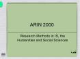 ARIN 2000 PowerPoint PPT Presentation