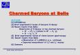 Charmed Baryons at Belle PowerPoint PPT Presentation
