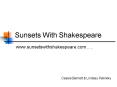 Sunsets With Shakespeare PowerPoint PPT Presentation