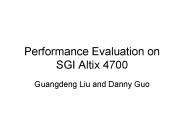 Performance Evaluation on SGI Altix 4700
