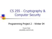 CS 255 