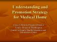 Understanding and Promotion Strategy for Medical Home PowerPoint PPT Presentation
