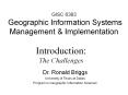 GISC 6383 Geographic Information Systems Management PowerPoint PPT Presentation