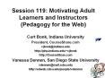 Session 119: Motivating Adult Learners and Instructors (Pedagogy for the Web) PowerPoint PPT Presentation