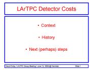 LArTPC Detector Costs