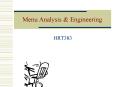 Menu Analysis PowerPoint PPT Presentation