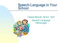 SpeechLanguage in Your School PowerPoint PPT Presentation