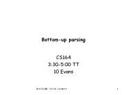 Bottomup parsing