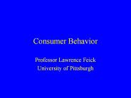 Consumer Behavior
