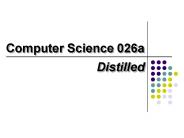 Computer Science 026a