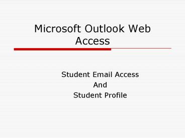 Microsoft Outlook Web Access