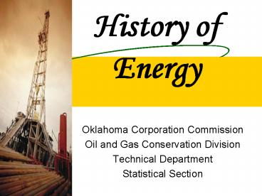 History of Energy