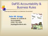 DaFIS Accountability
