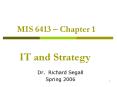 MIS 6413 Chapter 1 PowerPoint PPT Presentation
