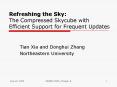 Refreshing the Sky: The Compressed Skycube with Efficient Support for Frequent Updates PowerPoint PPT Presentation