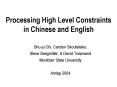 Processing High Level Constraints in Chinese and English PowerPoint PPT Presentation
