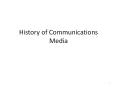 History of Communications Media PowerPoint PPT Presentation
