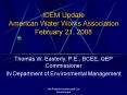 IDEM Update American Water Works Association February 21, 2008 PowerPoint PPT Presentation
