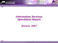 Information Services Operations Report PowerPoint PPT Presentation