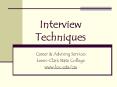 Interview Techniques PowerPoint PPT Presentation