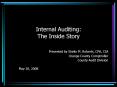 Internal Auditing: The Inside Story PowerPoint PPT Presentation