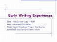 Early Writing Experiences PowerPoint PPT Presentation