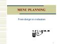 MENU PLANNING PowerPoint PPT Presentation
