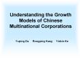 Understanding the Growth Models of Chinese Multinational Corporations PowerPoint PPT Presentation