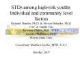STDs among highrisk youths: Individual and community level factors Richard Dembo, Ph.D. PowerPoint PPT Presentation