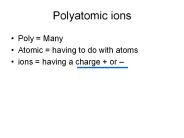 Polyatomic ions
