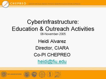 Cyberinfrastructure: Education