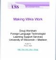 Making Wikis Work PowerPoint PPT Presentation