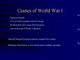 Causes of World War I PowerPoint PPT Presentation