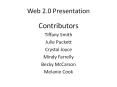 Web 2.0 Presentation PowerPoint PPT Presentation