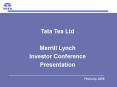 Tata Tea Ltd PowerPoint PPT Presentation