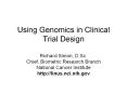 Using Genomics in Clinical Trial Design PowerPoint PPT Presentation