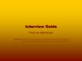 Interview Guide PowerPoint PPT Presentation
