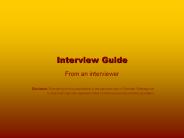 Interview Guide