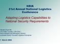 NDIA 21st Annual National Logistics Conference PowerPoint PPT Presentation