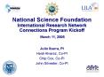 National Science Foundation International Research Network Connections Program Kickoff PowerPoint PPT Presentation