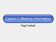 Captains Meeting Information