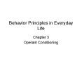 Behavior Principles in Everyday Life PowerPoint PPT Presentation