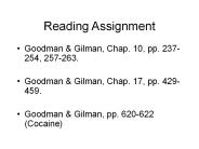 Reading Assignment