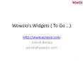 Wowzios Widgets To Go PowerPoint PPT Presentation